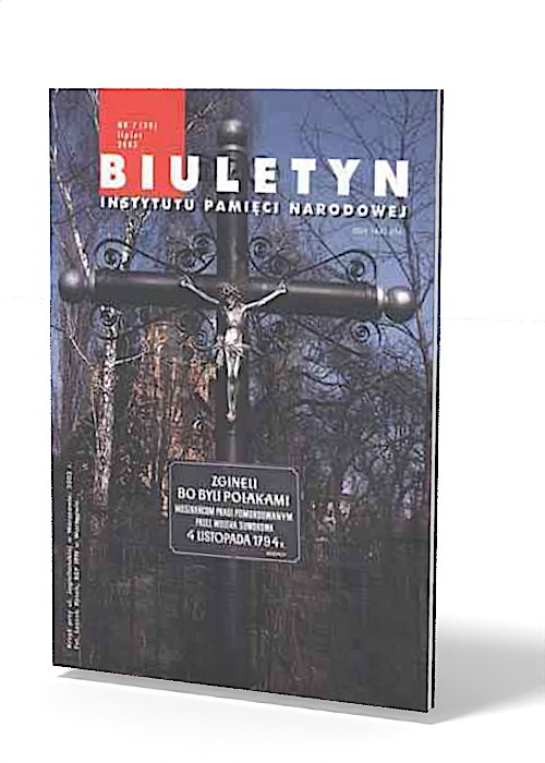 Biuletyn IPN nr 30 (7) / 2003 - okładka książki