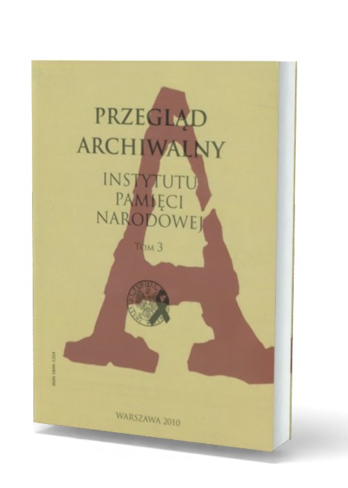 Przegląd Archiwalny Instytutu Pamięci - okładka książki