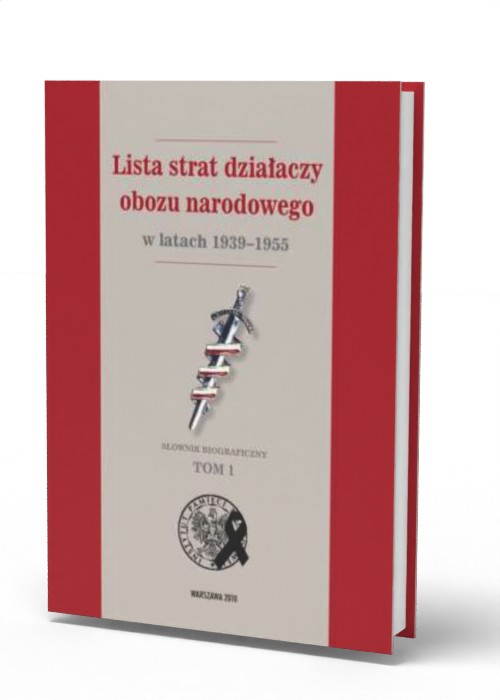 Lista strat działaczy obozu narodowego - okładka książki