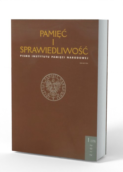 Pamięć i sprawiedliwość nr 1(19)/2012 - okładka książki