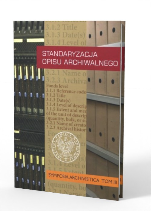 Standaryzacja opisu archiwalnego. - okładka książki