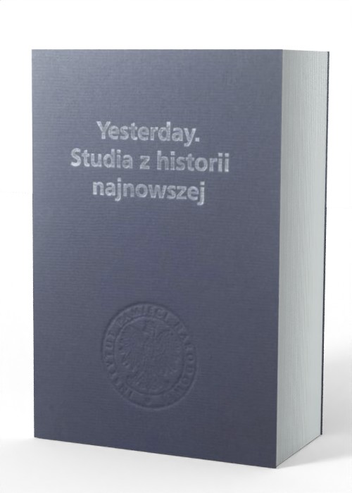 Yesterday. Studia z historii najnowszej. - okładka książki