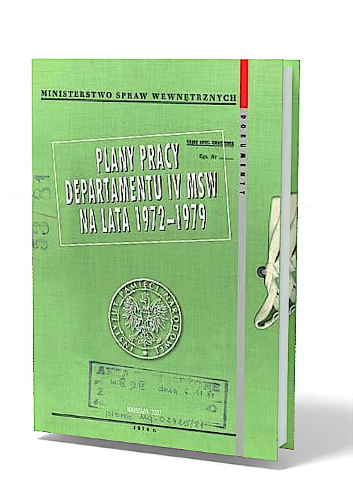 Plany pracy Departamentu IV MSW - okładka książki