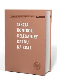 Sekcja Kontroli Delegatury Rządu - okładka książki
