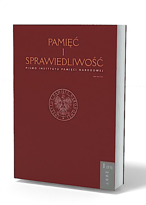 Pamięć i sprawiedliwość nr 1/2007 - okładka książki