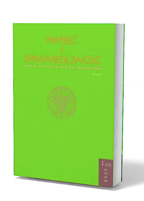 Pamięć i sprawiedliwość nr 1/2008 - okładka książki
